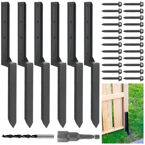 Epcee Heavy Duty Steel Fence Post Repair Stakes Fence Post Anchor