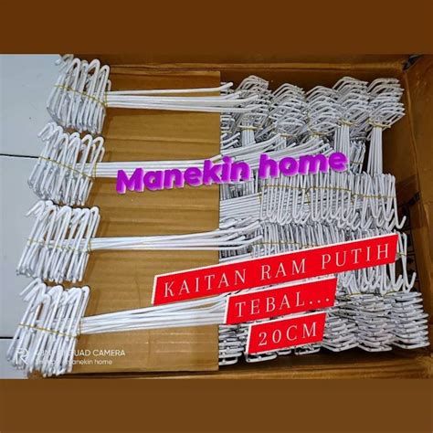 Jual Cantolan Kaitan Ram PUTIH 20CM Tebal 4mm Shopee Indonesia