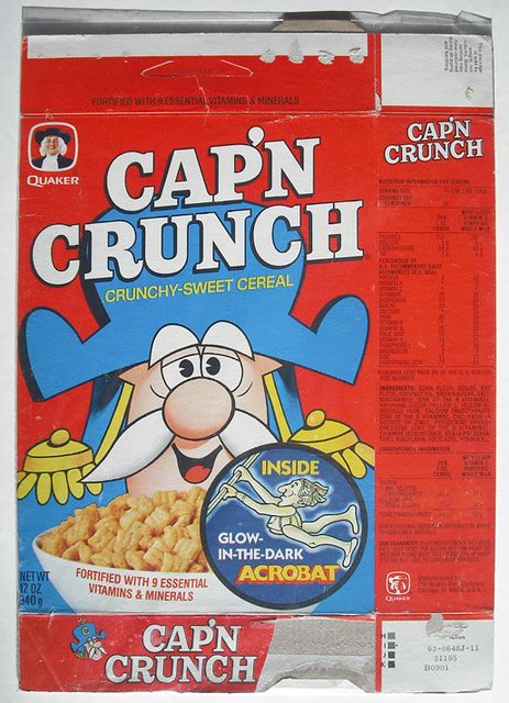 Vintage Cap N Crunch Cereal Box Front Glow In The Dark Acr Flickr