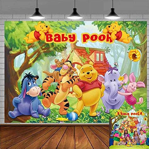 Winnie The Pooh Backdrop Baby Shower Party Supplies Babyshowers