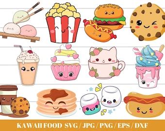 Kawaii Food Svg Bundle Perfect Match Cutting File Friendship Best