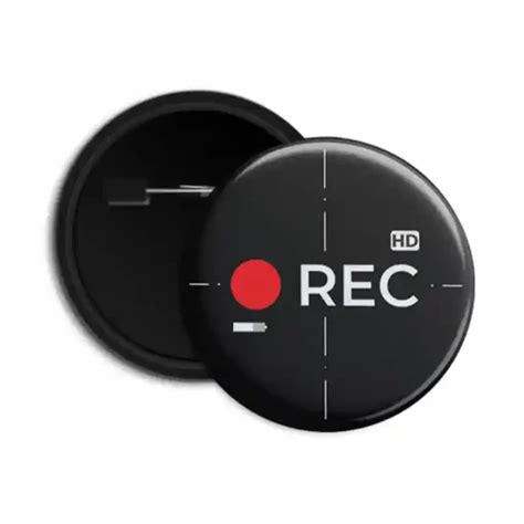 Rec Round Pin Back Button Badge Dot Badges