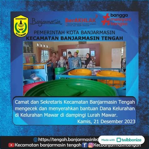 Camat Dan Sekretaris Kecamatan Banjarmasin Tengah Mengecek Dan