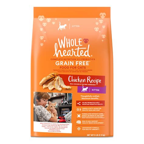 WholeHearted Grain Free Senior Chicken Recipe Dry Cat Food, 5 lbs. | Petco