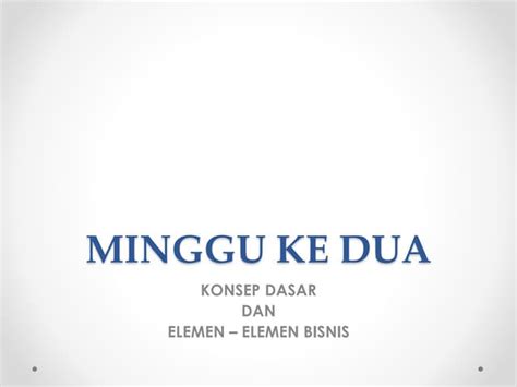 Konsep Dasar Bisnis Pdf