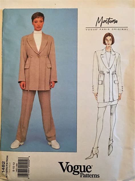 Lot 9 Rare Vintage Vogue Claude Montana Paris Original Sewing Pattern