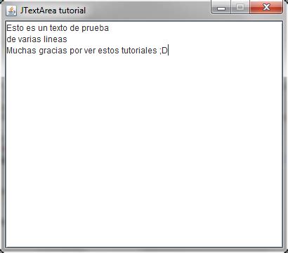 Programaci N Cursos Y Tips Java Swing B Sico Rea De Texto Con