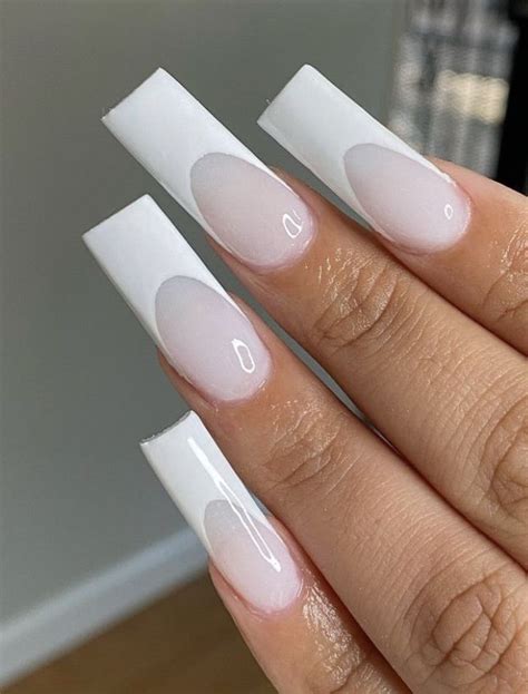 French Tip Acrylic Nails Short Square Acrylic Nails Acrylic Nails