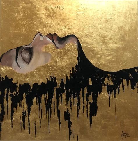 Extra Large Gold And Black Painting Acrylic Painting On Etsy