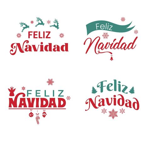 Letras Feliz Navidad Vetor Premium