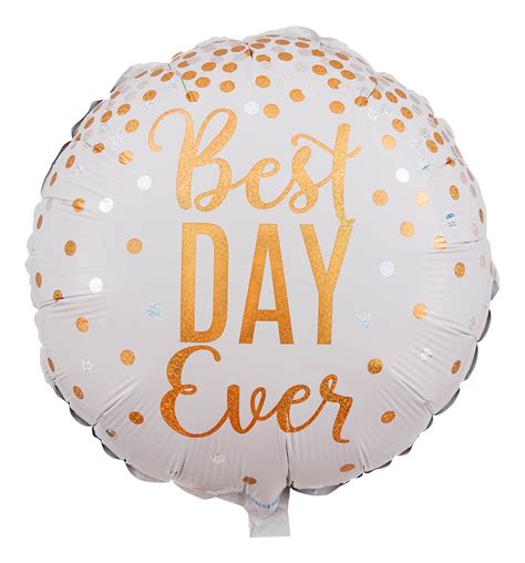 Folienballon Glitzer Best Day Ever Cm Ohne Ballongas S Og