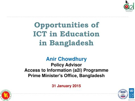 Ppt Opportunities Of Ict In Education In Bangladesh Powerpoint