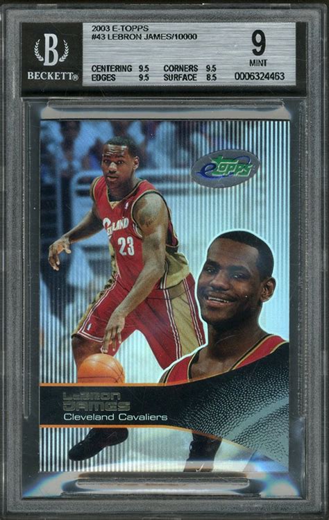 2003-04 E-Topps #43 LeBron James Rookie Card BGS MINT 9