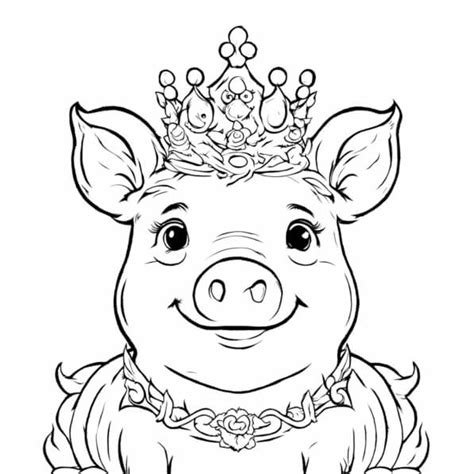 Download Pig Princess Coloring Page Coloring pages Online - Creative ...