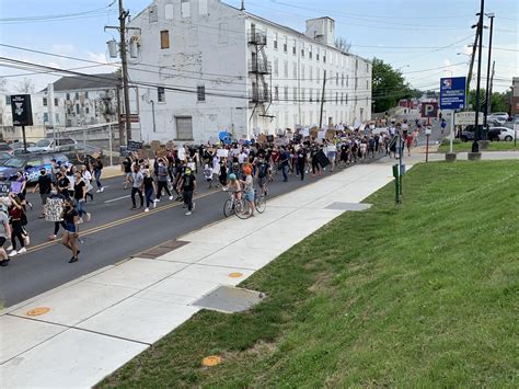 A big and peaceful police brutality protest today here seen marching