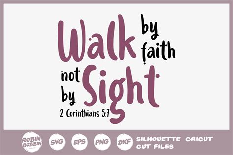 Bible Svg Walk By Faith Not By Sight Svg Christian Svg