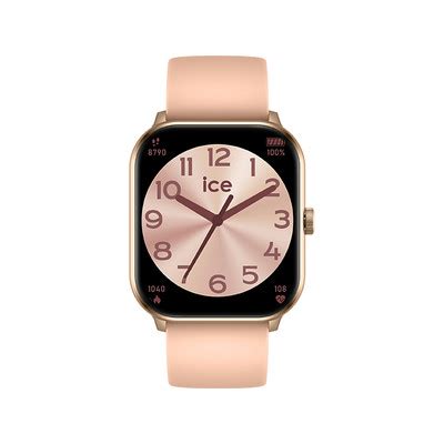 Montre ICE WATCH Ice Smart femme connecté bracelet silicone rose nacre