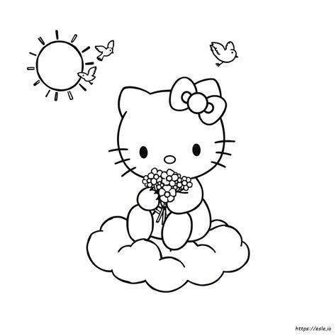 Easy Cute Hello Kitty Coloring Pages