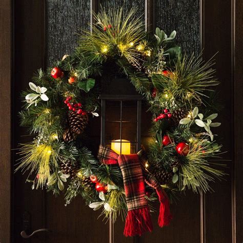 20 Pre Lit Outdoor Christmas Wreaths Pimphomee