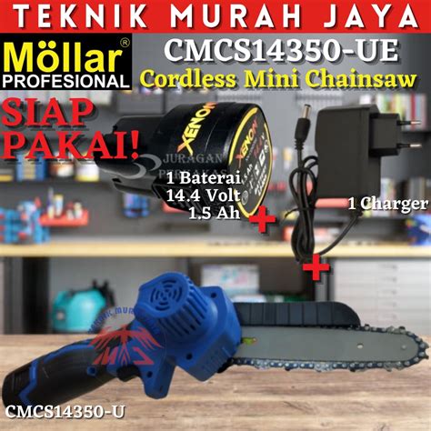 Jual Mollar Cmcs U Ue Cordless Mini Chainsaw Gergaji Kayu Baterai