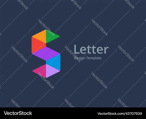 Letter S Or Number 5 Construction Logo Icon Vector Image