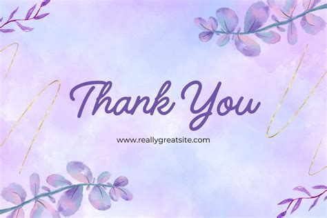 purple gold watercolor floral   card   card template