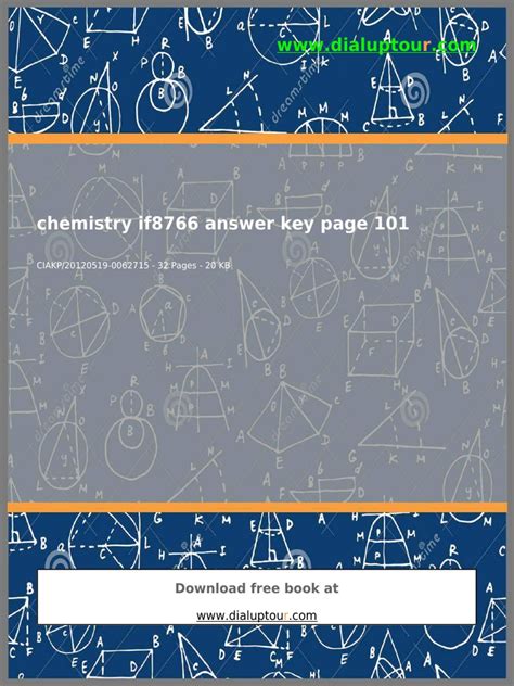 Chemistry If8766 Answer Key