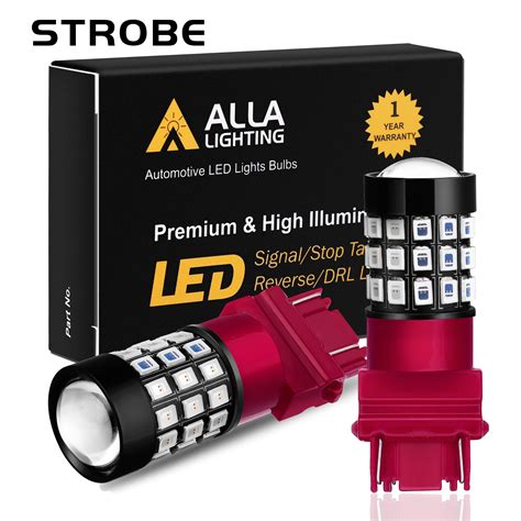 Alla Lighting Led Strobe Flashing Brake Lights Bulbs