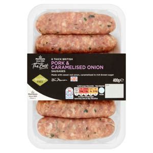 Review Morrisons The Best Thick Pork Caramelised Onion Sausages