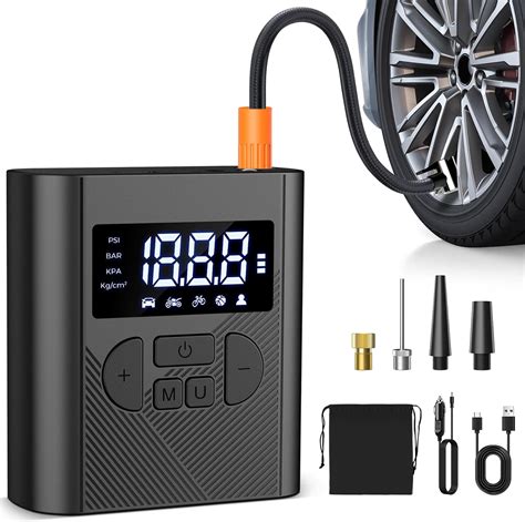 Amazon NUSTE Tire Inflator Portable Air Compressor Battery 12V