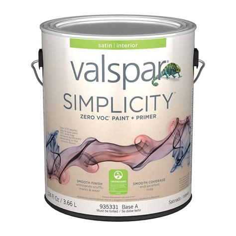 Valspar Simplicity Satin Ultra White Tintable Latex Interior Paint Primer 1 Gallon At