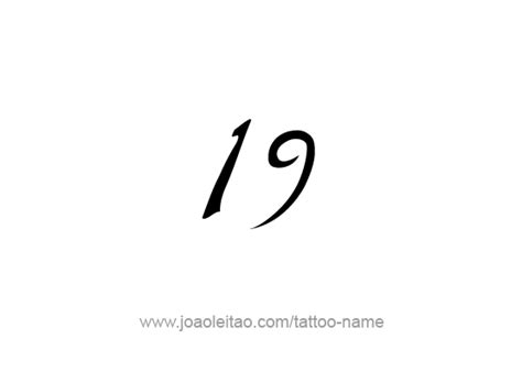 Nineteen-19 Number Tattoo Designs - Page 3 of 4 - Tattoos with Names