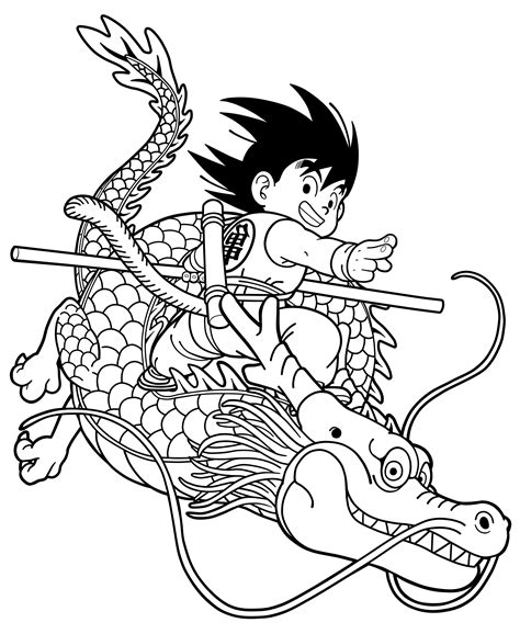 SonGoku Kid - Dragon Ball Z Kids Coloring Pages