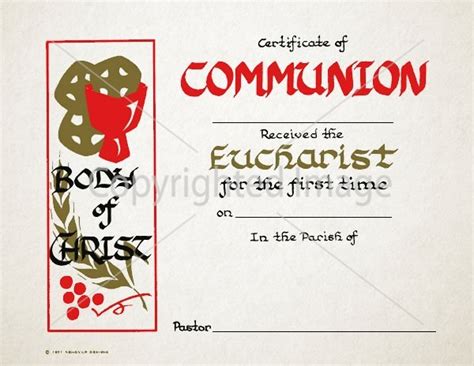 Profession Of Faith Certificates Renovar Designs