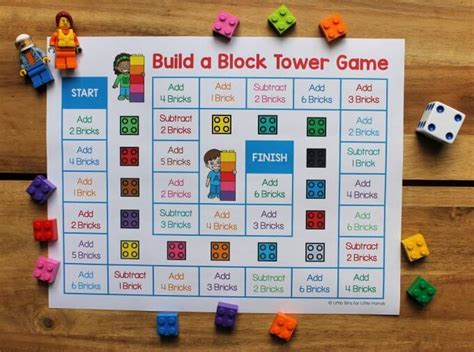 Free LEGO Tower Game | Little Bins for Little Hands