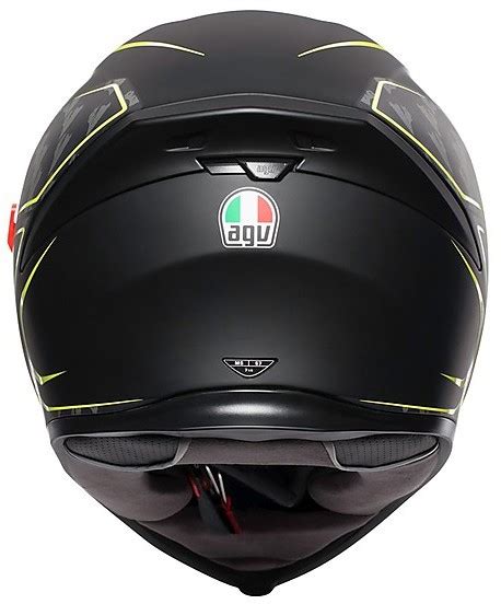 Full Face Motorcycle Helmet Agv K S Multi Tornado Black Yellow Fluo