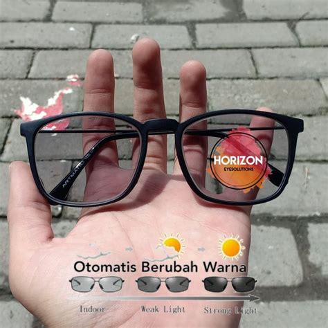 Jual Kacamata Kotak Keren Art Lensa Photocromic Photokromik Berubah