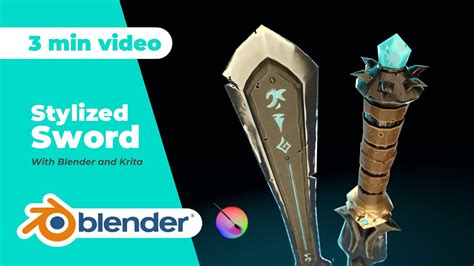 3D Stylized Sword Blender And Krita I Creative Process YouTube