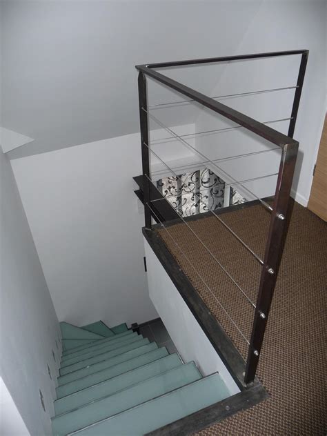 Garde Corps Acier Brut C Bles Inox Ehi Escalier H Lico Dal Industriel