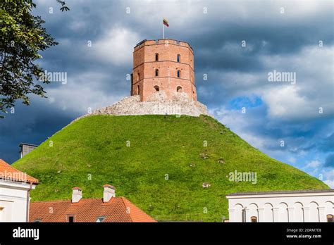 Tower Of Gediminas Gedimino In Vilnius, Lithuania, part of Upper ...