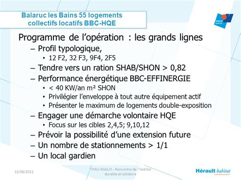 Thau Agglo Rencontre De L Habitat Durable Et Solidaire Ppt Video