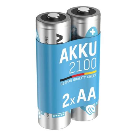 NiMH Rechargeable Battery AA HR6 2100 MAh MaxE 2 Pcs ANSMANN AG