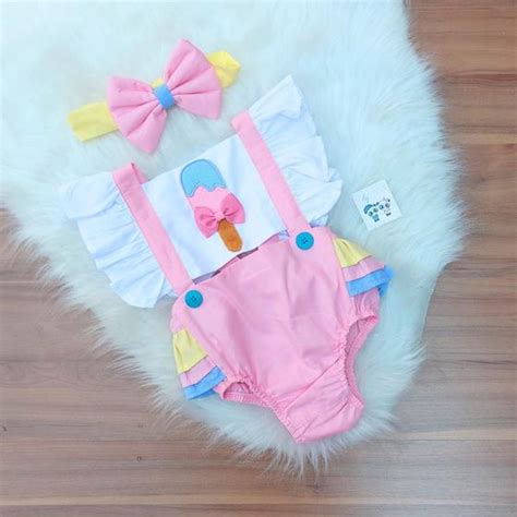 Jardineira Body Romper Bebe Menina Luxo Picolé Mesversario Pronta