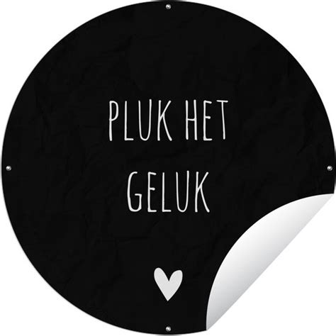 Tuincirkel Quote Spreuken Pluk Het Geluk X Cm Ronde