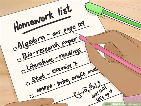homework  pictures wikihow