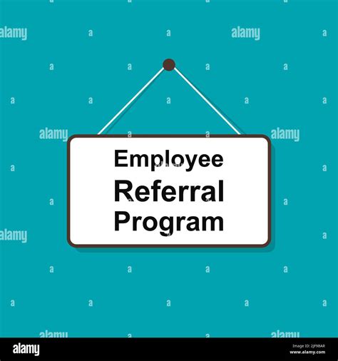 Employee Referral Program Hanging Sign Vector Human Resource Management