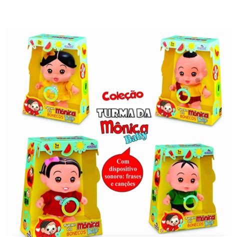 Kit Bonecos Turma Da M Nica Baby Cebolinha Monica Casc O E Magali