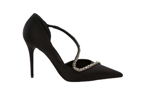 Alexander Mcqueen Black Embroidered Evening Pump Whats On The Star