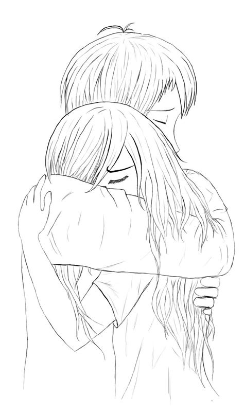 Anime Hug Drawing