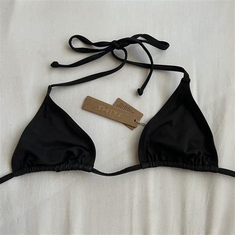 Skims Women S Black Bikini And Tankini Tops Depop